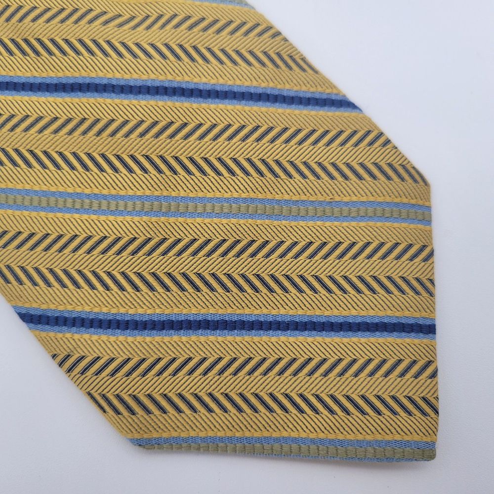 Marino Gabri Embroidered Silk Tie Gold OS